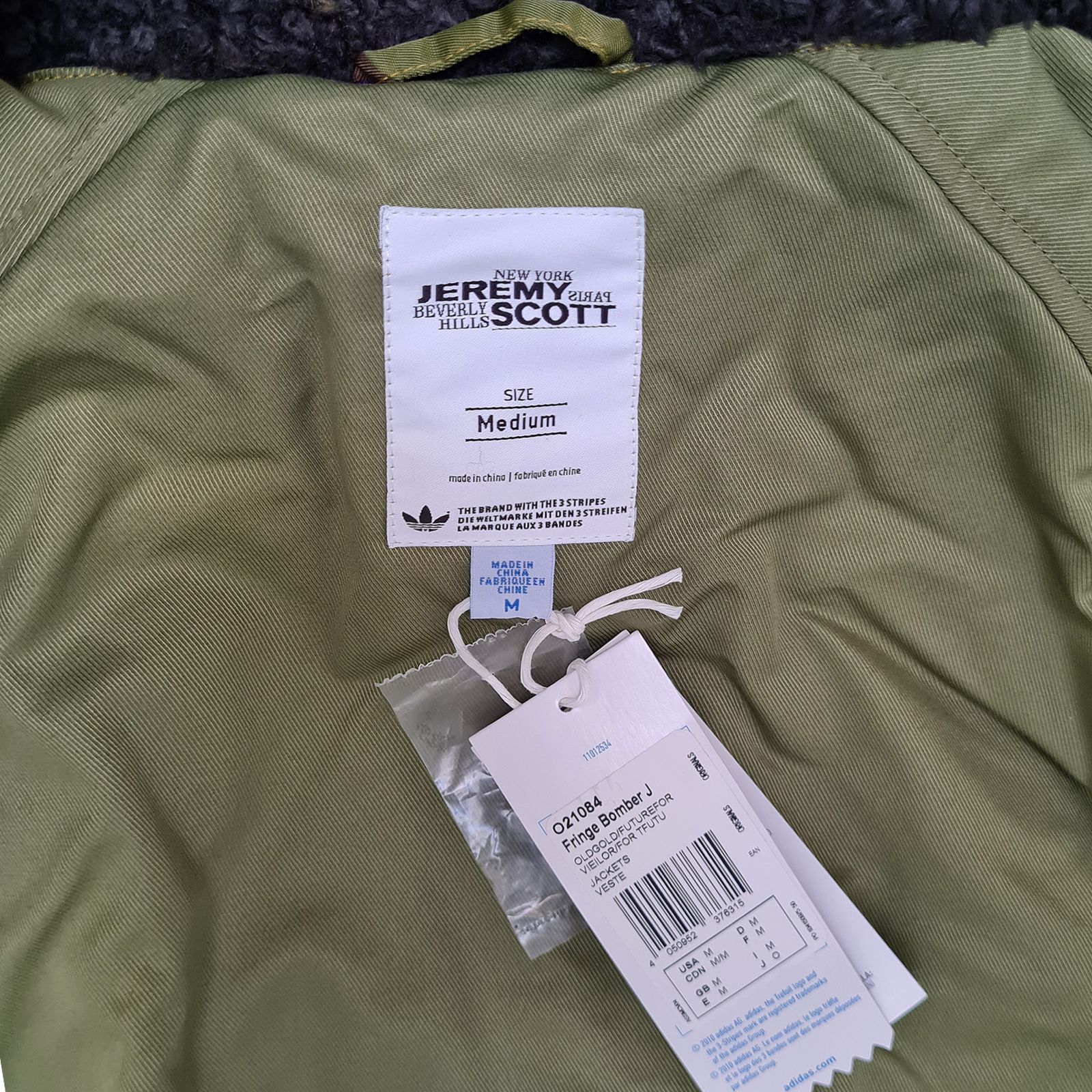 Adidas Jeremy Scott Fringe Bomber Jacket Padded Camo Jacket