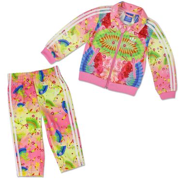 Kinder Jogginganzug Blumen Print - Baggy Sportanzug Unisex Mit Kapuze