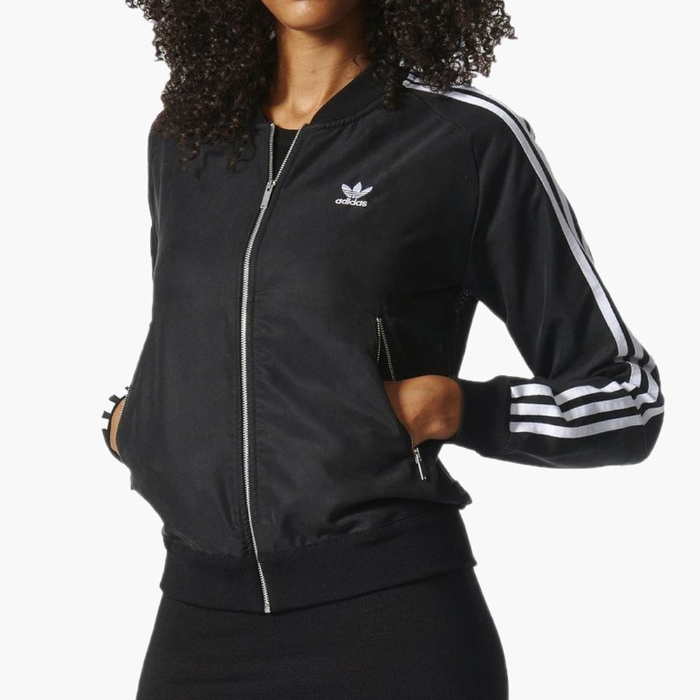 adidas Originals Damen SST Superstar Bomber Jacke Top Schwarz transp. Rücken adidas Originals Damen SST Superstar Bomber Jacke Top Schwarz transp. Rücken