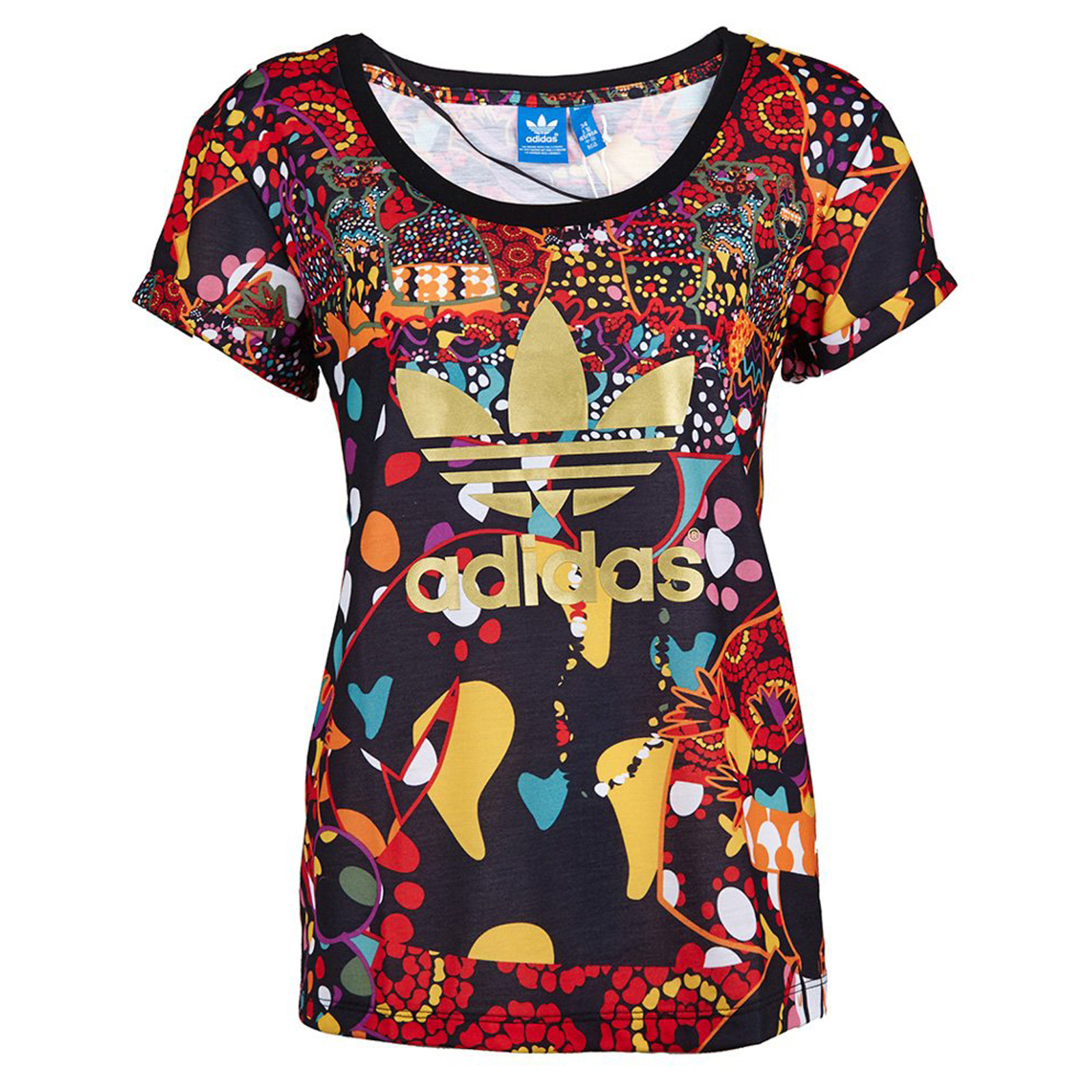 adidas Originals X The Farm Damen Trefoil Shirt Maracatu Tee AOP M30784 adidas Originals X The Farm Damen Trefoil Shirt Maracatu Tee AOP M30784