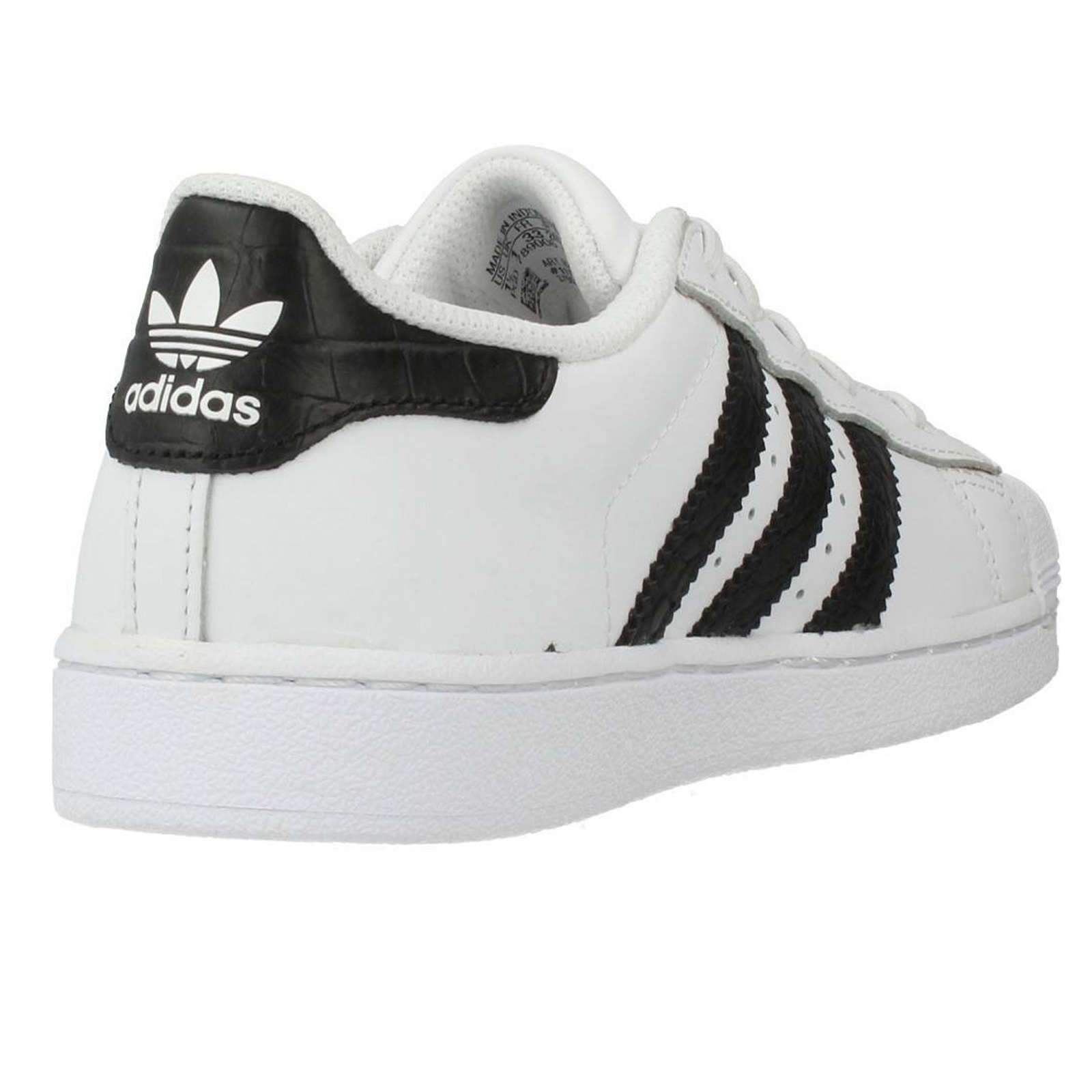 adidas Originals Superstar Kinder Leder Schuhe Turnschuhe BZ0370 Wei  Schwarz | eBay