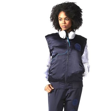 ジャケット・アウター Aya Adidas Originals X Rita Ora Cosmic Jacket AA3881 Padded Vest Navy