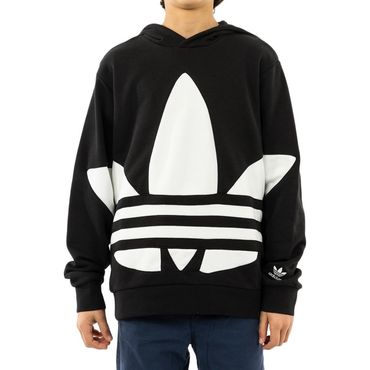 Adidas Originals Big Trefoil Hoodie Kids Hoodie Boys Black White
