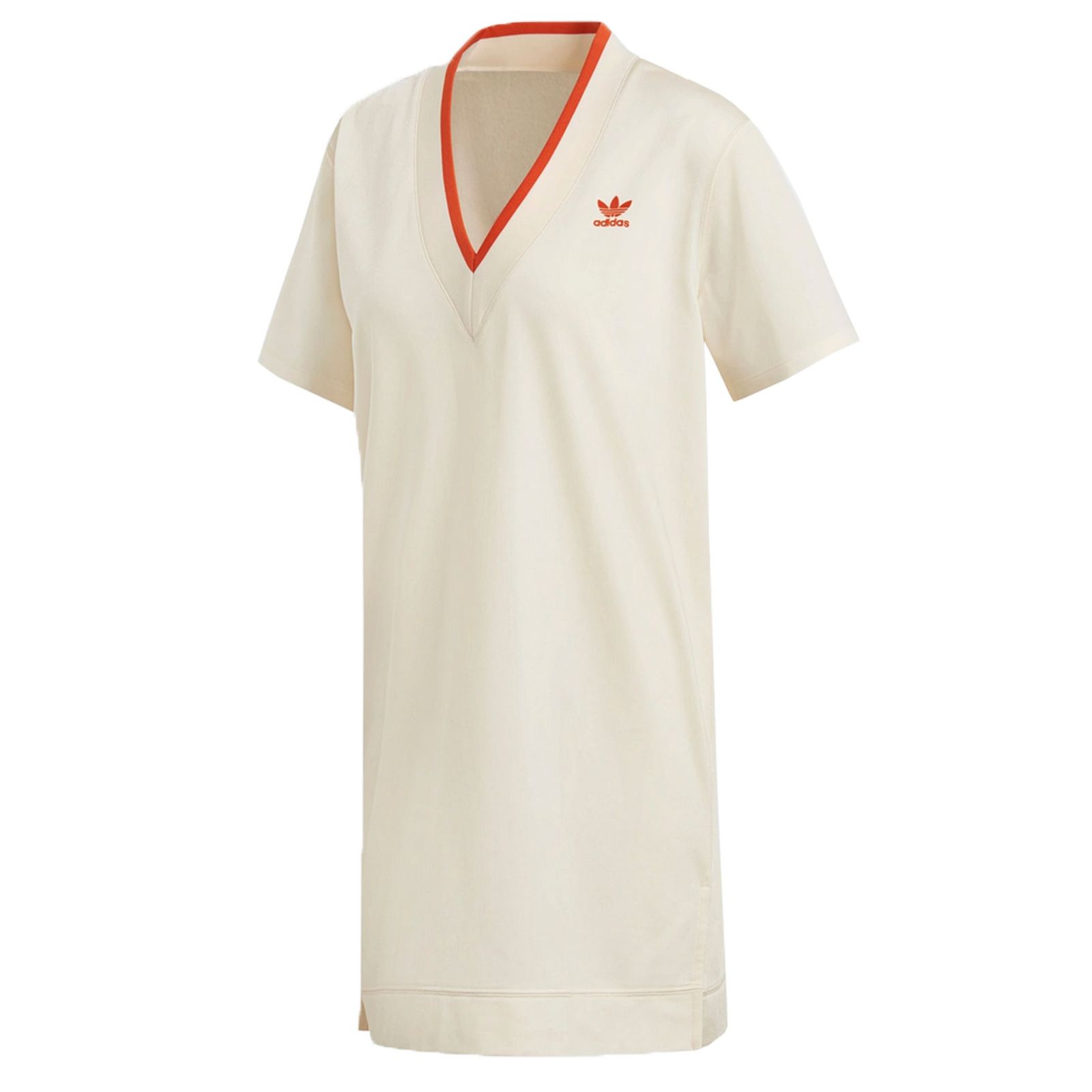 Adidas Originals Tee Dress Trefoil Summer Dress Longshirt Jersey Dress  Beige | eBay