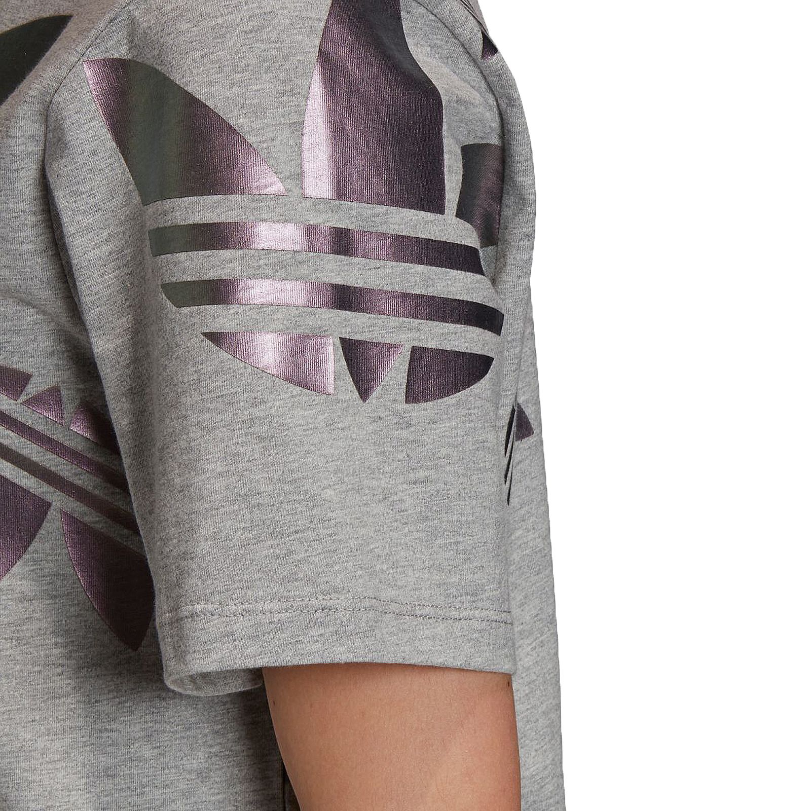 Adidas Originals Large Logo Trefoil Tee Dress Shiny Dress
