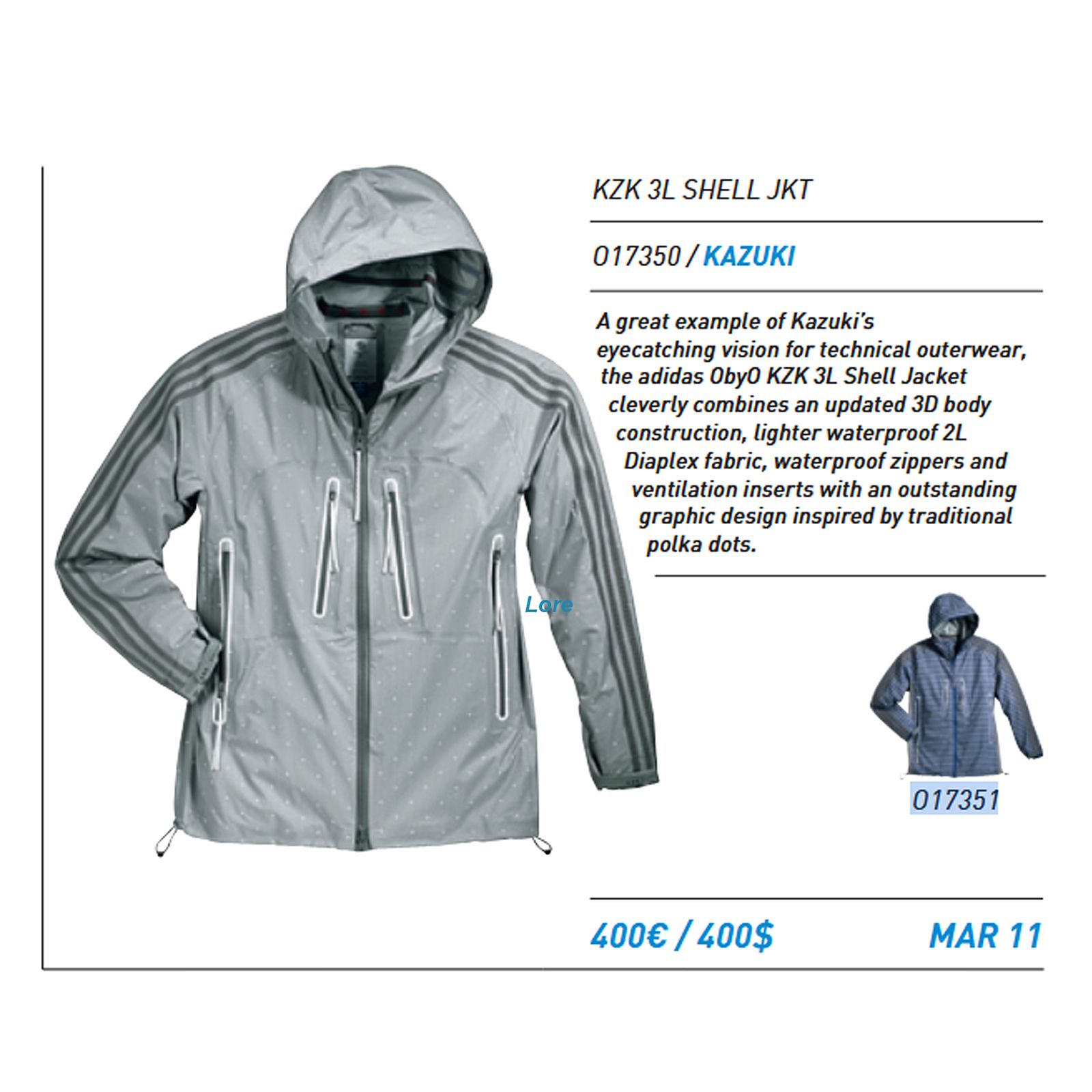 Adidas Originals ObyO Kazuki Kuraishi KZK 3L Shell Herren Jacke