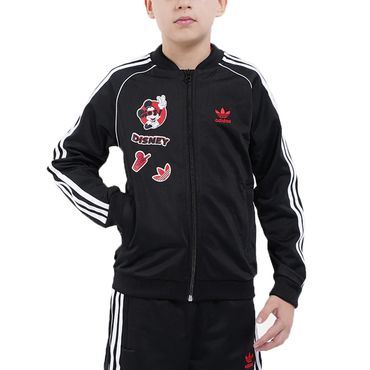 adidas ブラック ジャージジャケット（ミッキー） Adidas X Disney Sst Top Micky Mouse Superstar Track Top Children