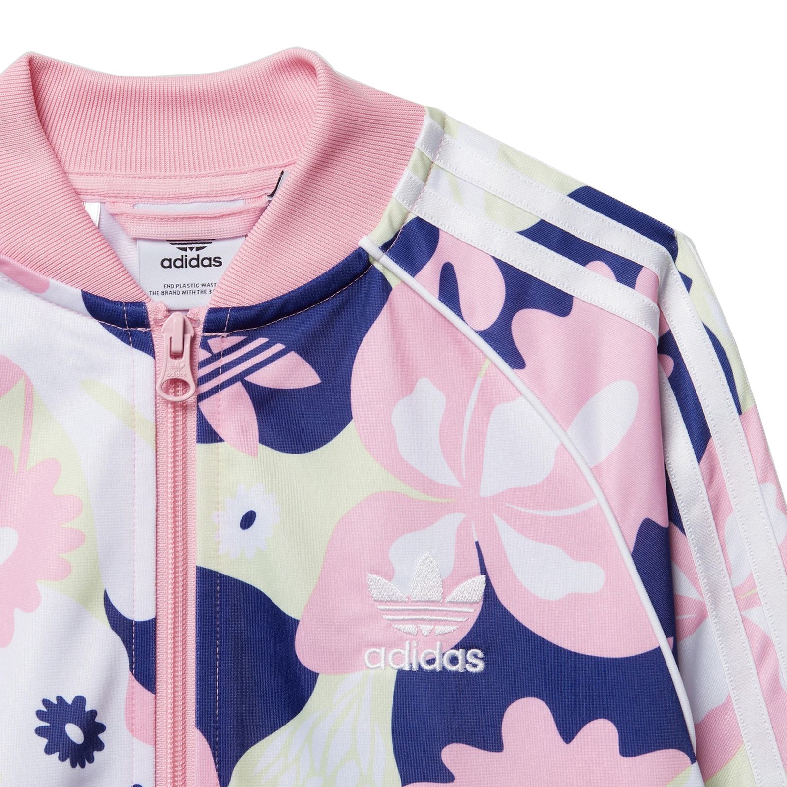 Adidas Originals Kids Flower Superstar TT Track Top Jacket Pink