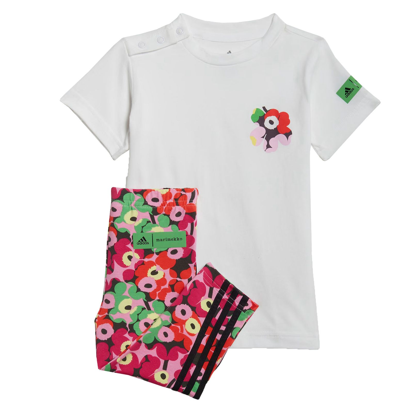 Adidas X Marimekko Girls Summer Outfit Kids Sport Set Shirt