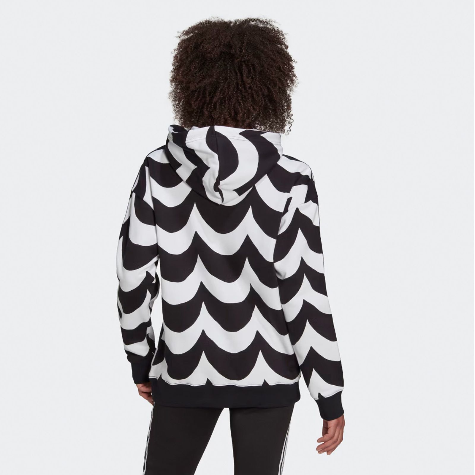 Adidas X Marimekko Wave Hoodie Oversize 3 Stripes Hooded