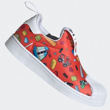 Adidas X Lego Superstar 360 Kids Sneaker Allover Print Slip