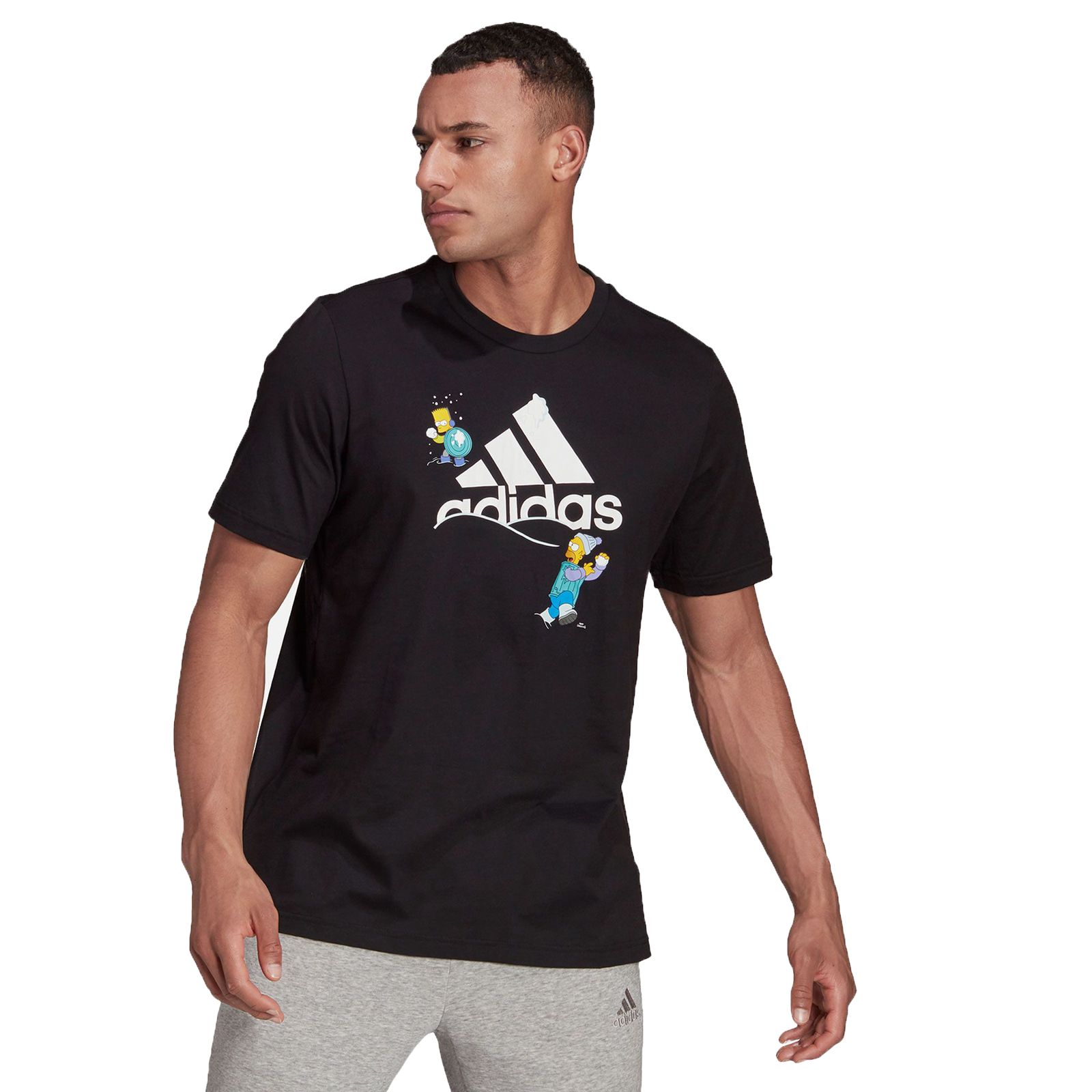Adidas X The Simpsons Snowball Fight Graphic Tee Men Shirt
