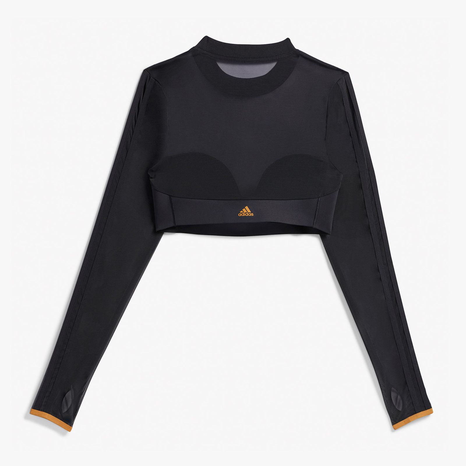 アディダス IVY PARK カップ付きベアトップ トップス ビスチェ黒 adidas Originals Ivy Park Jersey Triple Black Mesh Top