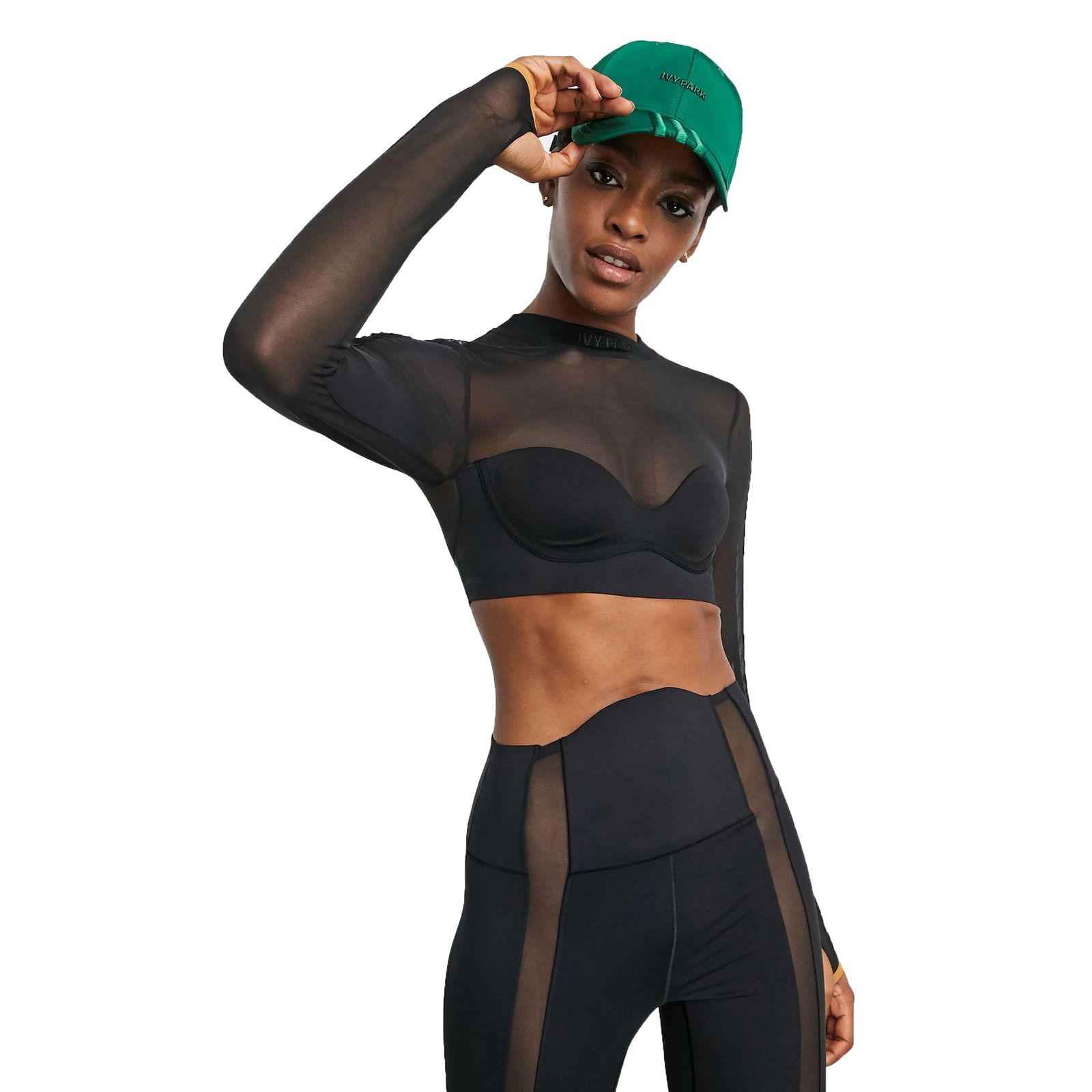 Adidas X Ivy Park Beyoncé Mesh Crop Longsleeve Sport Party Top