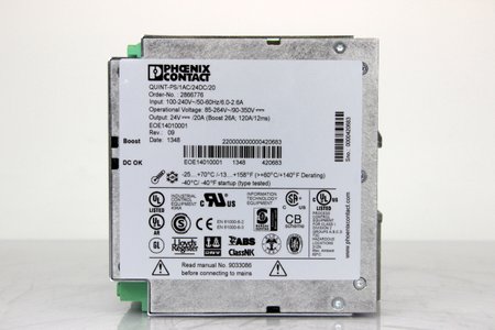 Phoenix Contact QUINT-PS/1AC/24DC/20 Power Supply - 24V 20A DIN