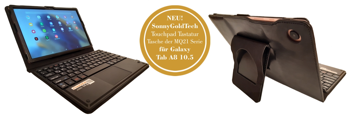     MQ21 für Galaxy Tab A8 10.5 - Bluetooth Tastatur Tasche mit Multifunktions-Touchpad für Samsung Galaxy Tab A8 10.5'' | Tastatur Hülle für Galaxy Tab A8 LTE SM-X205 WiFi SM-X200 | Tastatur Deutsch QWERTZ