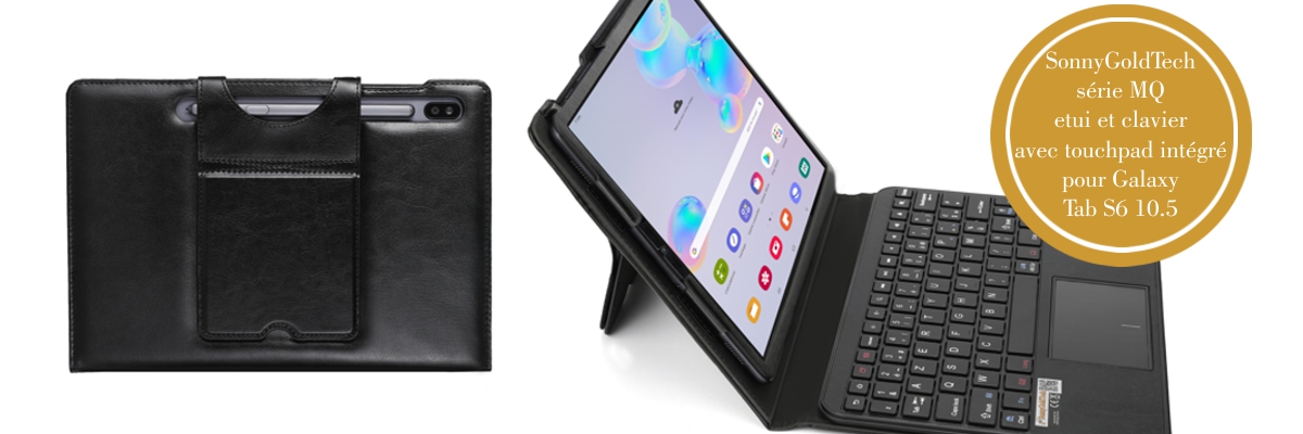     MQ pour Galaxy Tab S6 10.5 - Etui avec clavier bluetooth pour Samsung Galaxy Tab S6 10.5 | Housse avec clavier, touchpad (pavé tactile) intégré en clavier pour Samsung Galaxy Tab S6 10.5 LTE SM-T865 , Galaxy Tab S6 WiFi SM-T860