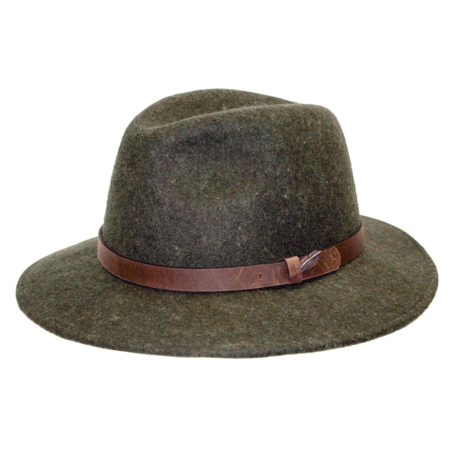 AKAH Saujäger Lodenhut - Jägerhut - Klassischer Jagdhut mit Lederband