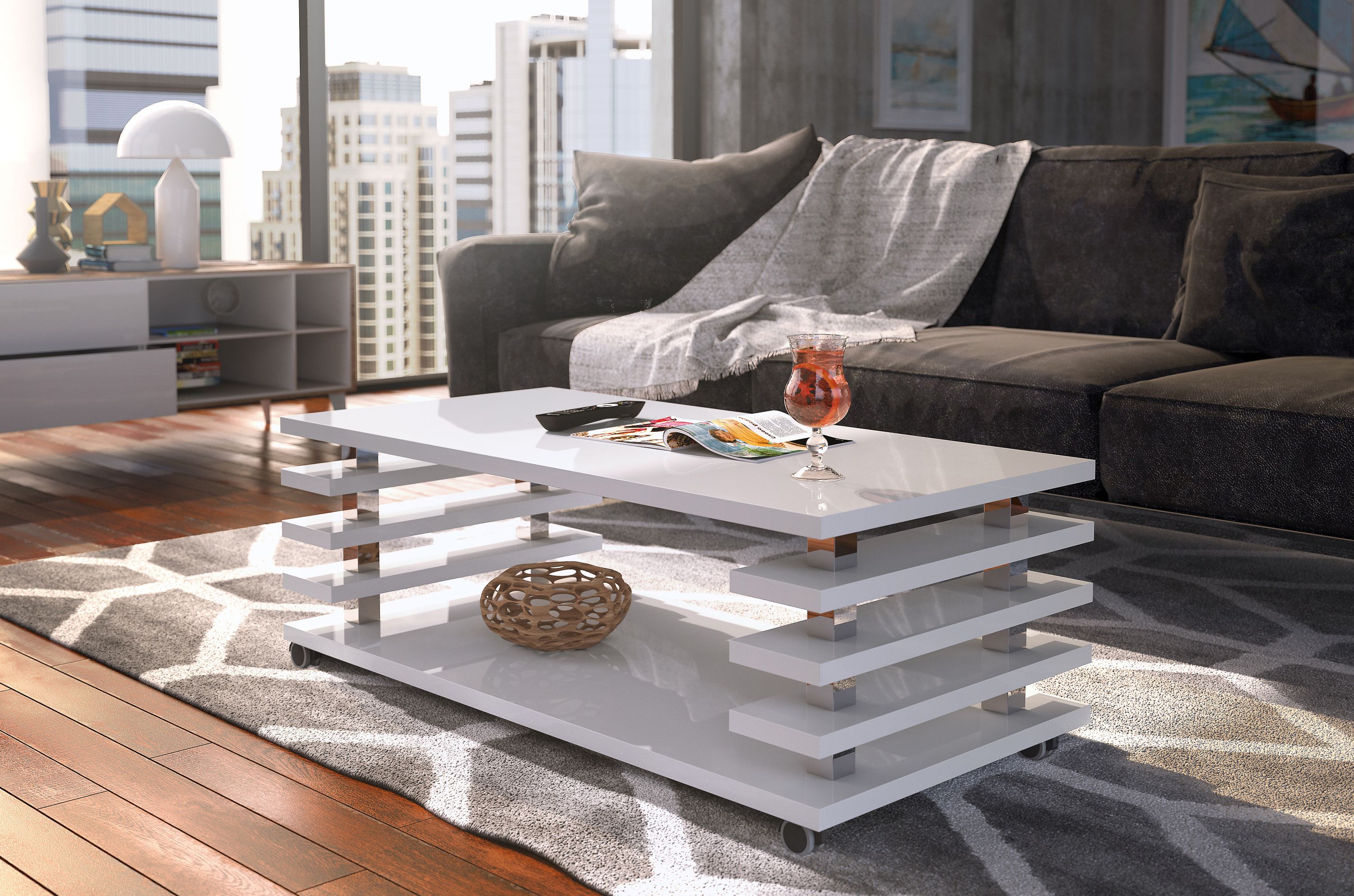 Ansicht eines Couchtisches