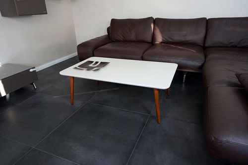 Design Couchtisch Tisch SH-1 Creme - Nussbaum / Walnuss  alt-