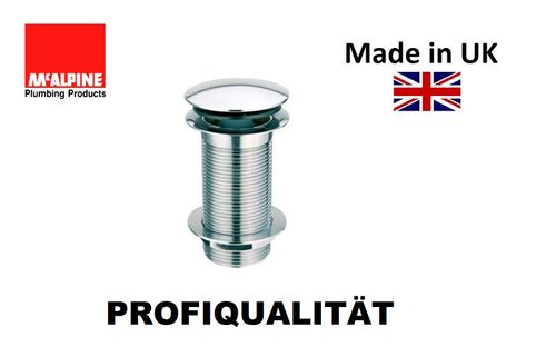 Design Schaftventil McAlpine DWU60-CB nicht verschließbar ohne Überlauf 5/4" x 60mm