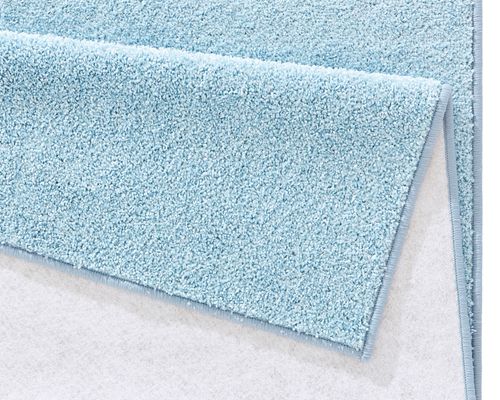 Kräuselverlours Velours Teppich 80 x 200 cm Pure Uni Blau HF-5 alt-