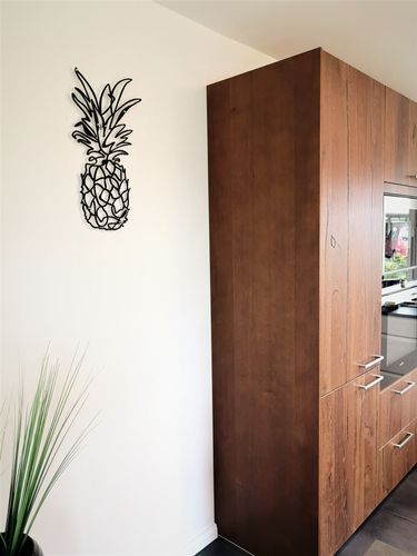 Design 3D Wandbild 60 x 35 cm Ananas Tropic Pineapple Metallbild Wanddeko Archtwain Studio Design Industrie Look MD-112 alt-