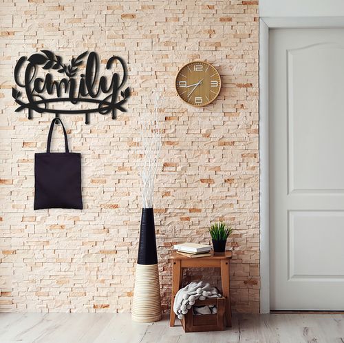 B-Ware Design 3D Garderobe Kleiderhaken 40 x 60 cm Family Deko Wanddeko Archtwain Studio Design Industrie Look MD-126 alt-