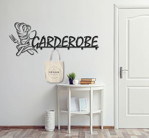 B-Ware Design 3D Garderobe Kochmütze Kleiderhaken 30 x 80 cm Deko Wanddeko Archtwain Studio Design Industrie Look MD-128 alt-