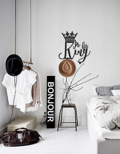 B-Ware Design 3D Garderobe Kleiderhaken 35 x 40 cm King König Deko Wanddeko Archtwain Studio Design Industrie Look MD-134 alt-