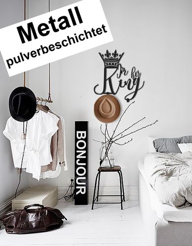 B-Ware Design 3D Garderobe Kleiderhaken 35 x 40 cm King König Deko Wanddeko Archtwain Studio Design Industrie Look MD-134 alt-