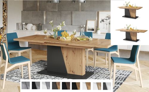 Design Esstisch Tisch Noble Noir ausziehbar 160 bis 218 cm