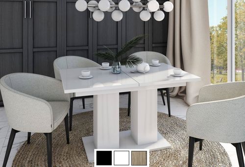 Design Esstisch Tisch DE-1 Hochglanz ausziehbar 130 bis 170 cm