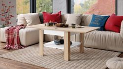 Design Couchtisch Tisch Leo aufklappbar 65 - 130cm Esstisch