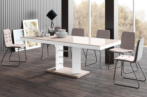 Design Esstisch Tisch HEL-111 Hochglanz ausziehbar 160 bis 256 cm