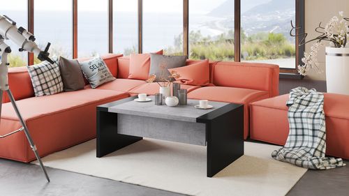 Design Couchtisch Tisch Space höhenverstellbar 45 / 70cm aufklappbar 110 / 170cm Esstisch