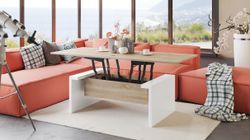 Design Couchtisch Tisch Space höhenverstellbar 45 / 70cm aufklappbar 110 / 170cm Esstisch