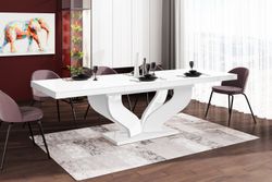 Design Esstisch Tisch HEB-222 Hochglanz ausziehbar 160 bis 256 cm