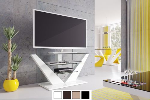 Design TV Schrank HL-111 Hochglanz Glas LED TV Möbel TV Rack TV Ständer Fernsehtisch