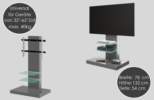 Design TV Schrank H-444 Hochglanz TV Rack TV Möbel Fernsehtisch TV Ständer