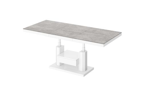 Design Couchtisch Tisch mit Schublade HM-120 Hochglanz stufenlos höhenverstellbar ausziehbar Esstisch alt-