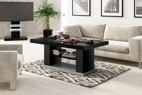 Design Couchtisch HN-777 höhenverstellbar ausziehbar Tisch Esstisch