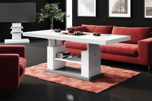 Design Couchtisch HN-777 höhenverstellbar ausziehbar Tisch Esstisch alt-