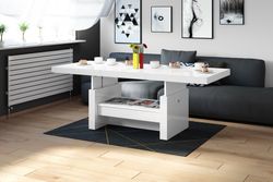Design Couchtisch Tisch Aversa H-111 Schublade höhenverstellbar ausziehbar Esstisch