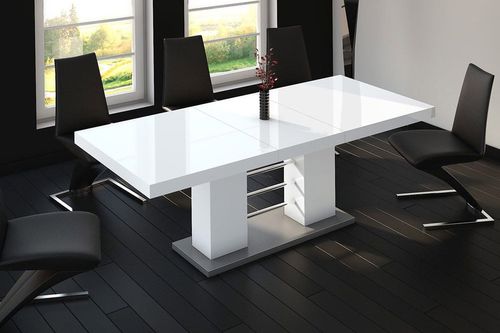 Design Esstisch Tisch HE-111 Hochglanz ausziehbar 160 bis 260 cm
