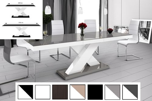 Design Esstisch Tisch HE-888 Hochglanz ausziehbar 160 bis 210 cm