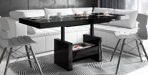 Design Couchtisch Tisch HLU-111 Schublade höhenverstellbar ausziehbar Esstisch