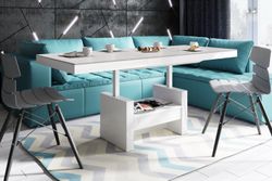 Design Couchtisch Tisch HLU-111 Schublade höhenverstellbar ausziehbar Esstisch