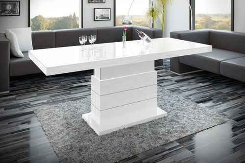 Design Couchtisch Tisch H-333 höhenverstellbar ausziehbar Esstisch alt-