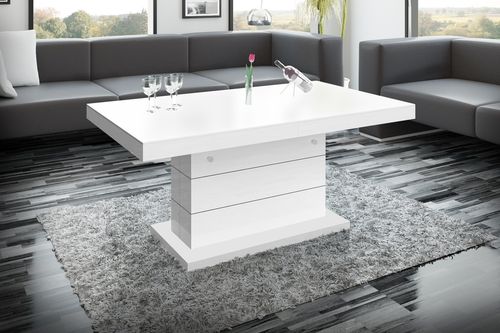 Design Couchtisch Tisch H-333 höhenverstellbar ausziehbar Esstisch
